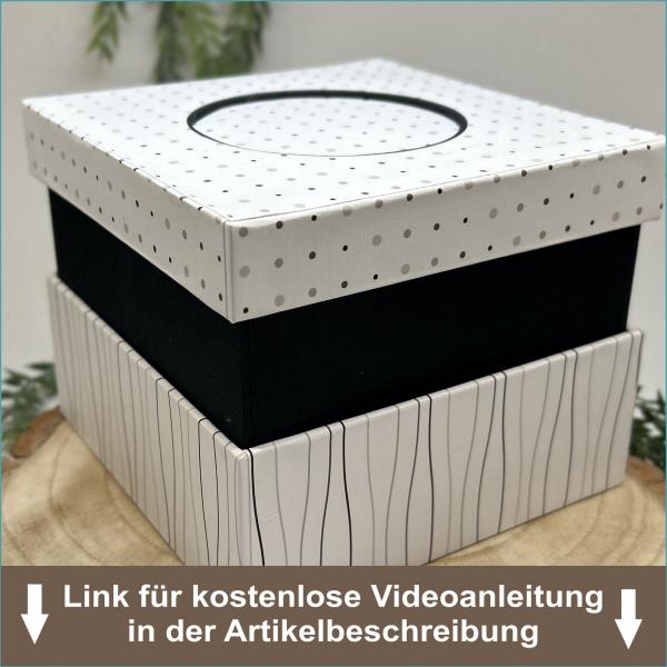 Box quadratisch mit Einsatz - Graupappezuschnitte zum Workshop